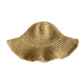 Summer straw hat for women Plain foldable beach straw hat